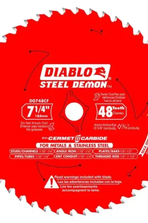 Diablo D0748CFX Demon 7-1/4 in. 48 TPI Cermet Circular Saw Blade Special Discount
