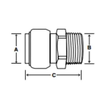 Premium SharkBite U110LF 1/4 X 1/2 MNPT Reducing Connector Lead Free
