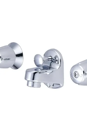 Central Brass 1177-A Two Handle Fixed Shelf Back Bathroom Faucet Polished Chrome Price Drop