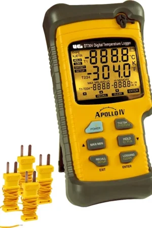 Get Yours UEi DT304 Quad Input IP67 Digital Logging Thermometer