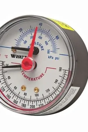 Secure Checkout Watts Regulator 0121686 Gauge Temperature & Pressure 0-70 psi
