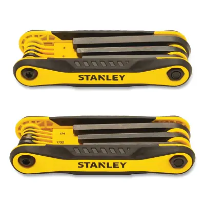 One Day Deal Stanley STHT71839 2 PK Folding Metric and SAE Hex Key Set 17 PC