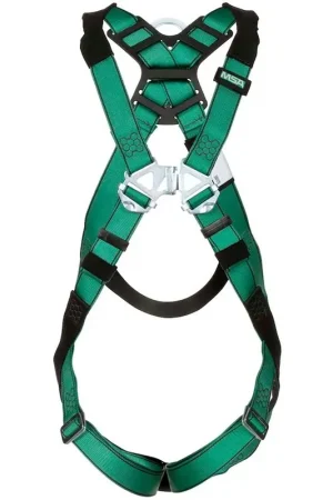 MSA 10197160 V-Form Full Body Safety Harness - Extra Large - Back D-Ring - Tongue Buckle - Green Affordable