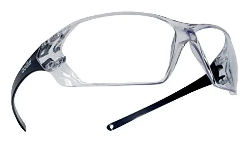 Bolle Safety 40057 Prism Safety Eyewear Shiny Black Rimless Frame Clear Lens Express Delivery