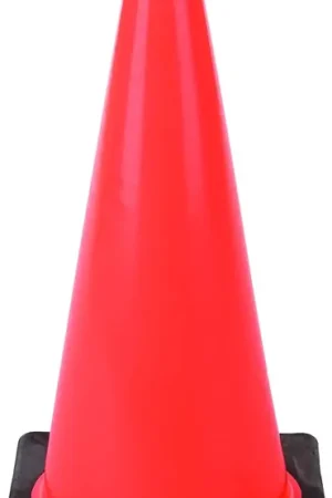 Buy Direct Cortina Safety 03-500-05 Traffic Cone Vinyl with Black Base 18 Inch Red/Orange