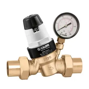 Special Offer Caleffi 535761HA 1 PEX Crimp Reducing Valve With Gauge