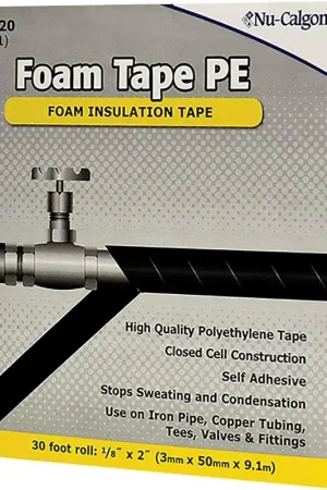 Free Returns Nu-Calgon 4219-20 Insulation Foam Tape PE 2 in x 30 ft x 1/8 in HVAC Refrigeration