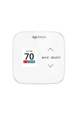 Hot Picks Aprilaire S84N1H1C Programmable Thermostat, Single-Stage 1 Heat/1 Cool with Capacitive Touch Interface and Color Graphical Display