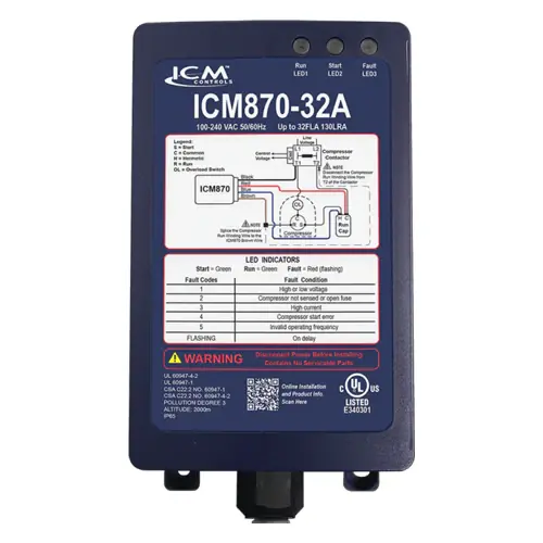 In Demand ICM Controls ICM870-32A 32A Soft Starter w/ built-in start capacitor