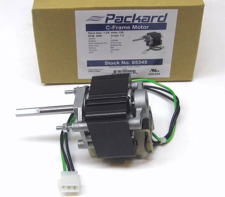 Authentic Packard 65345 Motor for Nutone Vent Bathroom Exhaust Fan