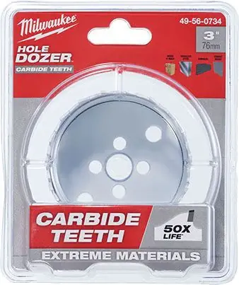 Hot Picks Milwaukee 49-56-0734 3 Hole Dozer with Carbide Teeth