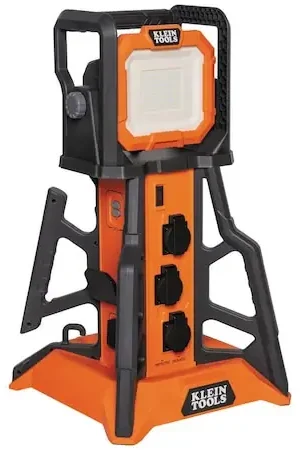Klein Tools 29610 PowerHub, 6 Surge Protected 15A Outlets, 5000 Lumen Work Light, 4 USB Ports Place Order