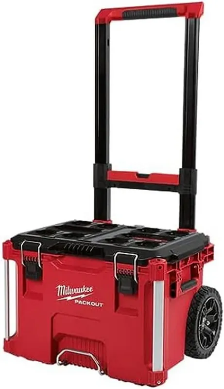 Trending Milwaukee 48-22-8426 Packout Rolling Tool Box, 250 lb Capacity, Red