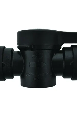 Crafted John Guest PSEISV28EP ProLock 3/4 in. Plastic 160 psi Push-to-Connect Shut Off Valve