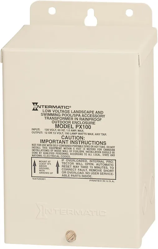 Intermatic PX100 Pool Light 100-Watt Safety Transformer Beige Low Price