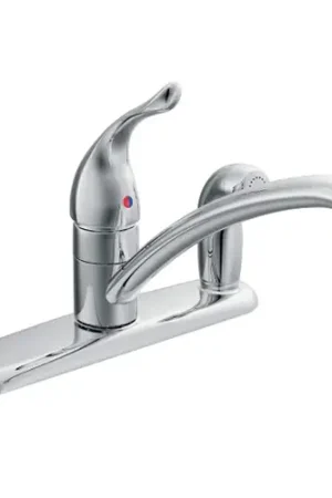 Limited Time Moen 7434 Chateau One-Handle Kitchen Faucet Chrome Finish