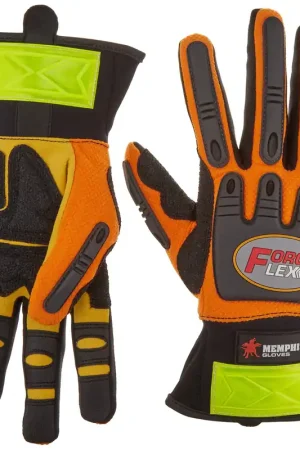 MCR Safety HV100M ForceFlex High Visibility Clarino Synthetic Leather Gloves with Reflective Material Cuff Medium Limited Offer