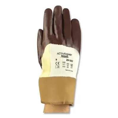 Ansell 104648 28-507 Coated Gloves Nitrile Size 9 Brown Direct From Factory
