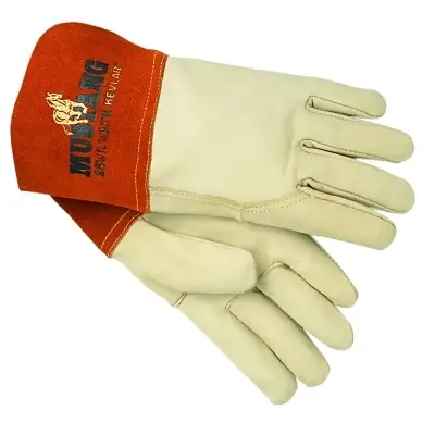 Best Seller MCR Safety 4950LB Mustang Premium Top Grain Cowskin Leather Welding Work Gloves Large