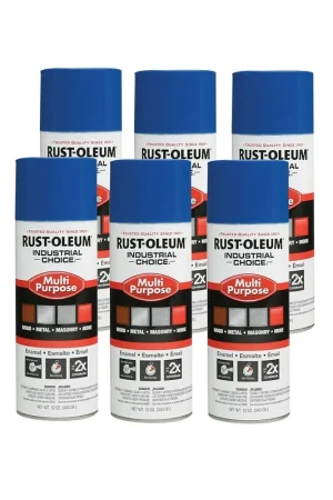Rust-Oleum 1626830V Industrial Choice 1600 System Multi-Purpose Spray Paint True Blue 12 oz Pack of 6 Best Price