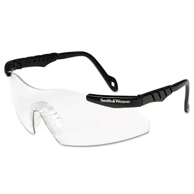 Today Only Smith And Wesson 19794 Magnum 3G Safety Glasses Clear Polycarbonate Lens Anti-Fog Black Nylon Universal