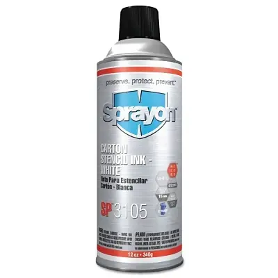 Sprayon SC3105000 Stencil Inks 12 oz Aerosol Can White Get Yours