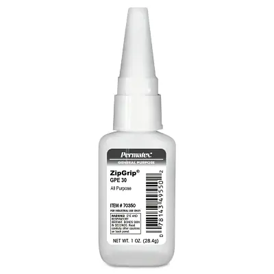 Trending Permatex 70350 ZipGrip GPE 30 Cyanoacrylate Adhesive 1 oz Bottle Clear