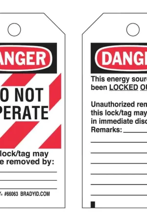Trending Brady 65520 Lockout Tag Danger Do Not Operate Heavy Duty Polyester 25 Pack