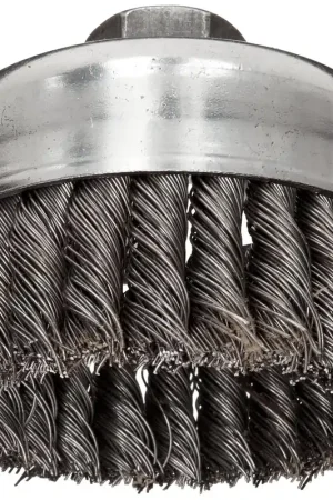 Weiler 12206 4 Single Row Knot Wire Cup Brush, 5/8-11 UNC Nut Buy Direct