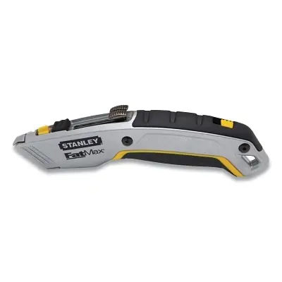 Express Delivery Stanley 10-789 FatMax Twin Blade Retractable Utility Knife 6-7/8 in Carbon Steel Steel/TPR Black/Gray/Yellow