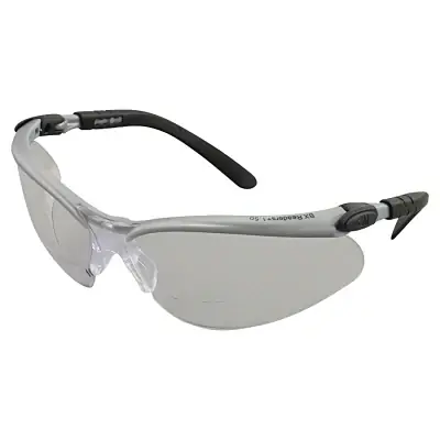 3M 7000127490 BX Safety Eyewear +1.5 Diopter Polycarbon Hard Coat Lenses Silver/Black Frame Genuine