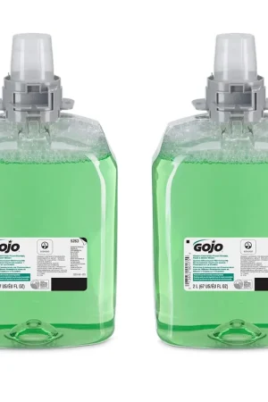 Premium Gojo 5263-02 Green Certified Foam Hand Hair and Body Wash 2000 mL Refill FMX-20 Push-Style Dispenser Pack of 2