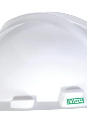Markdown MSA 10057441 V-Gard Safety Hard Hat White Standard Size with 1-Touch Suspension