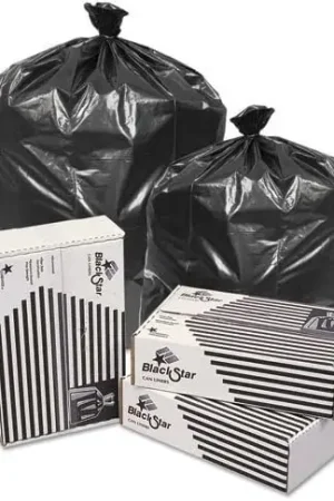 Get Yours Pitt Plastics MR38604MK 60 Gallon Trash Bag Black 38x60