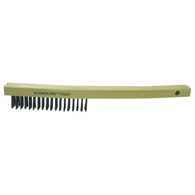 Limited Offer Weiler 25201 Economy Scratch Brushes 14 in 4 X 18 Rows Steel Wire Curved Hardwood Handle