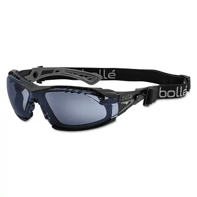 Bolle Safety 40259 Rush+ Series Safety Glasses Smoke Lens Anti-Fog Anti-Scratch Black Frame Price Cut