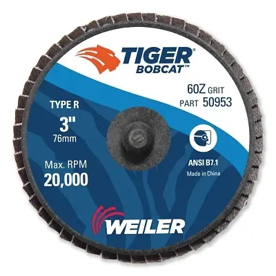 Weiler 50953 3 Bobcat Mini Abrasive Flap Disc Conical TY29 Type R Mount 60Z Order Now