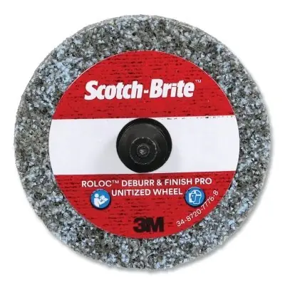 Scotch-Brite 7100081367 Roloc Deburr and Finish PRO Unitized Wheel 2 in dia x 1/4 in Thick Medium+ 22100 RPM Precision Shaped Ceramic Limited Time