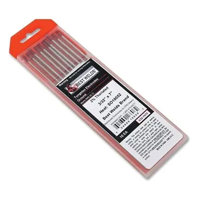 Time-Limited Best Welds TE2T-332-10T 2 Percent Thoriated Tungsten Electrode 3/32 In x 7 In 10 PK