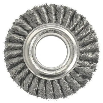 Weiler 9180 Wide Face Standard Twist Knot Wire Wheel 6 in Dia. 1 3/8 W 8000 rpm High Quality
