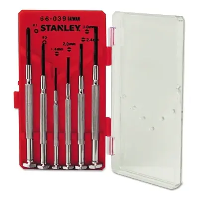 Trending Stanley 66-039 6 Pc Jewelers Screwdriver Set Phillips Slotted 1.4 mm to 3.0 mm