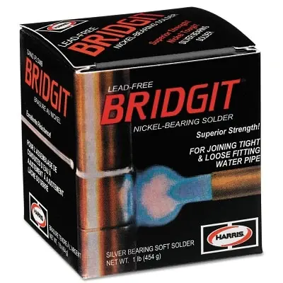 Certified Harris BRGT61 Bridgit Lead-Free Solder, 1/8 Diameter, 1 lb Spool