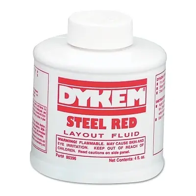 Dykem 80396 Layout Fluids 4 oz Brush-In-Cap Red Top Rated