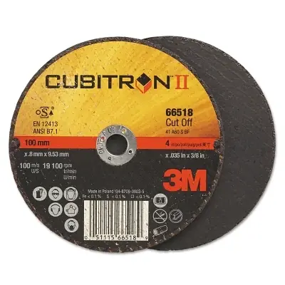3M 7100094773 Cubitron II Cut-Off Wheel 4 Inch Dia 60 Grit 19100 RPM Final Sale