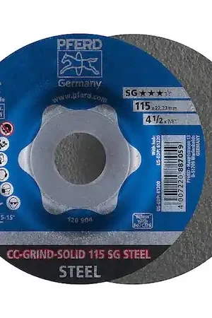 Shop Now Pferd 61200 4-1/2 CC-GRIND-SOLID 7/8 A.H. - SG for STEEL (10 Pack)
