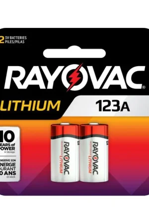 Rayovac RL123A-2G 123A Size 3 Volt 2-Pack Photo Lithium Battery Card Budget
