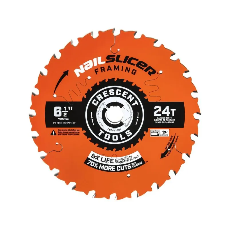 Limited Time Crescent CSBFR-624 NailSlicer Framing Circular Saw Blade 6-1/2 x 24-Tooth