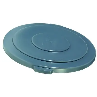 Popular Rubbermaid Commercial FG265400GRAY Flat Lid For 55 Gallon Trash Container Gray