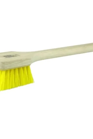 Trusted Brand Weiler 44016 20 Utility Scrub Brush Yellow Polypropylene Long Handle Wood Block