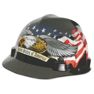 Secure Checkout MSA 10052945 V-Gard Freedom Series Protective Cap American Stars and Stripes One Size